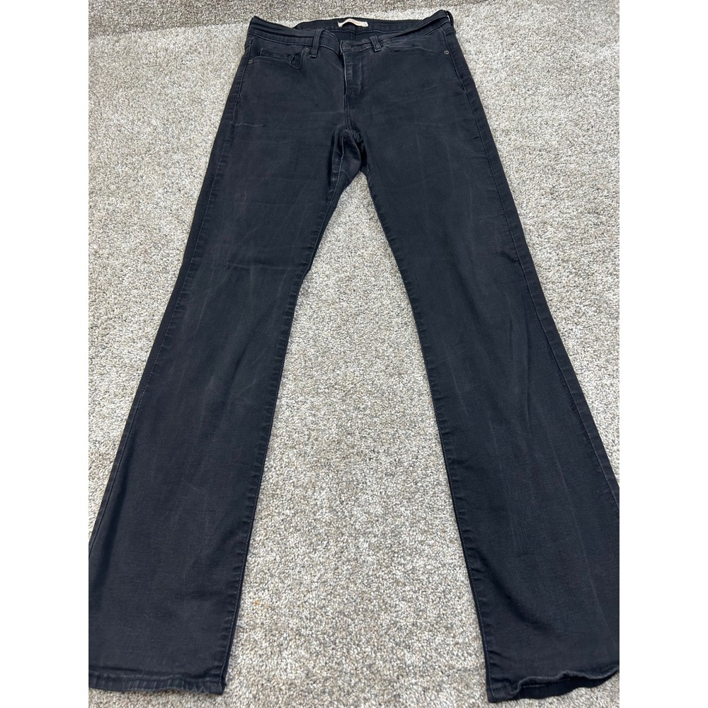 Levis‎ Classic Bootcut Jeans Womens 8 Black Denim Mid Rise Stretch Pants #0532